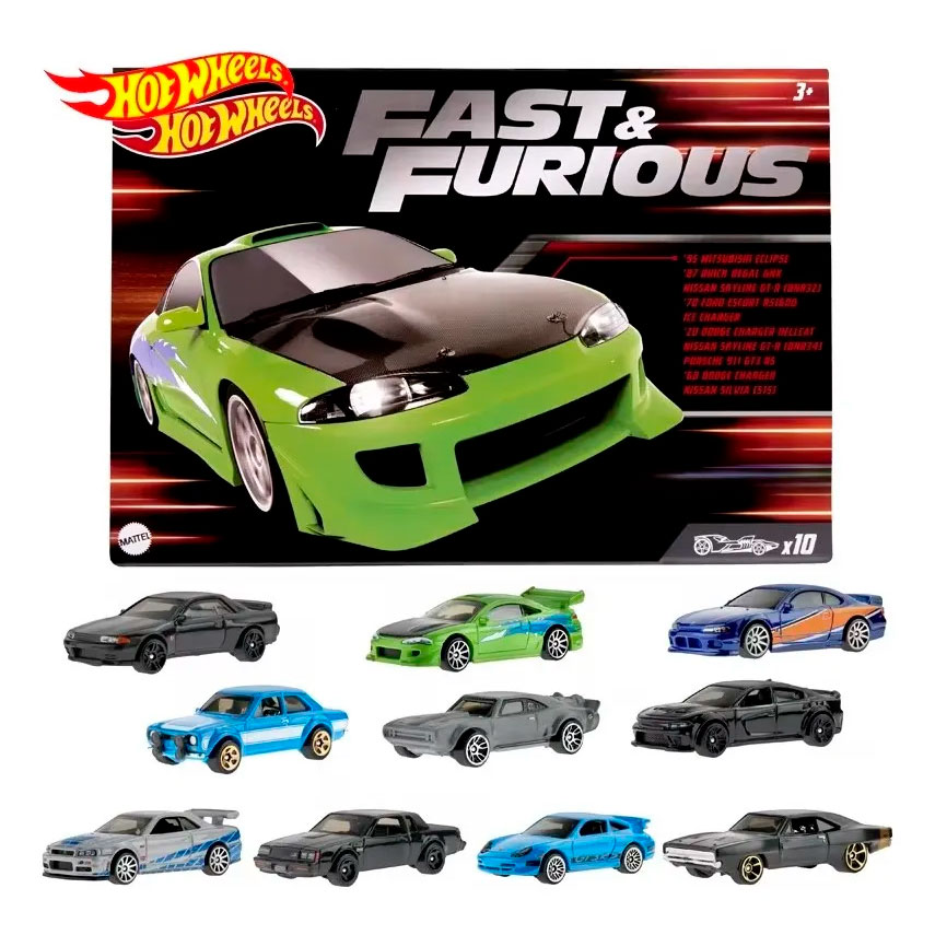 BOX PACK DE 10 FAST & FURIOUS - HOT WHEELS - Rápidos y Furiosos - ECLIPSE
