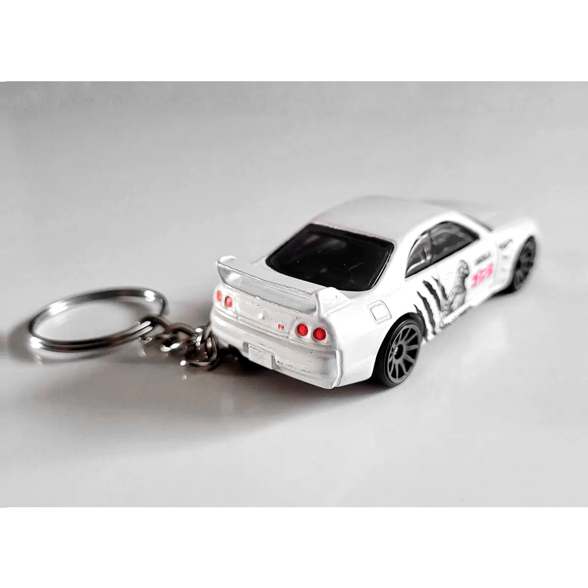 NISSAN SKYLINE GT-R R33 - WHITE - Llavero · imagen 3
